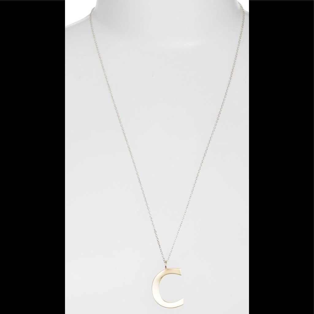 Argento Vivo Initial Pendant Necklace 20$